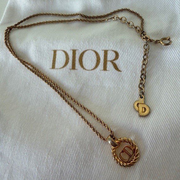 Authentic Christian Dior CD Necklace - Picture 2 of 11